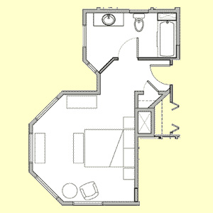 Room 104 floor plan